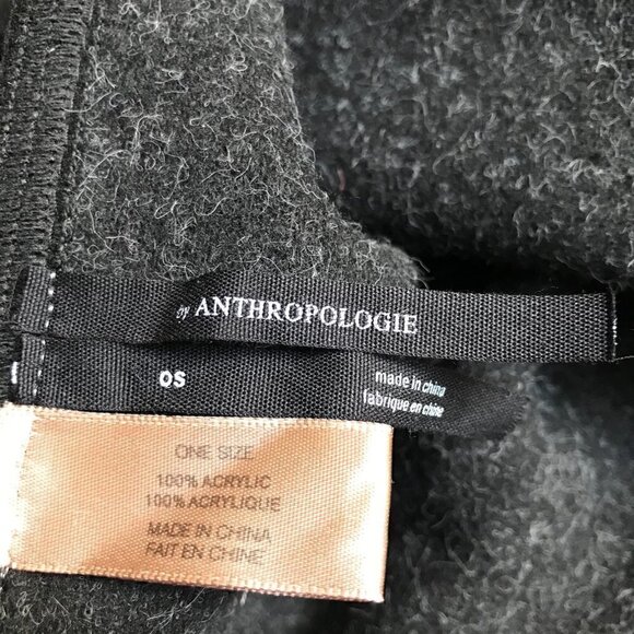 Anthropologie Open Front Long Draped Sleeveless Cape Cardigan Dark Gray One Size - Picture 7 of 7